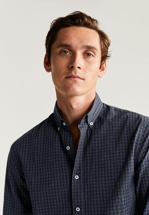 MANGO - Vichy shirts - navy 