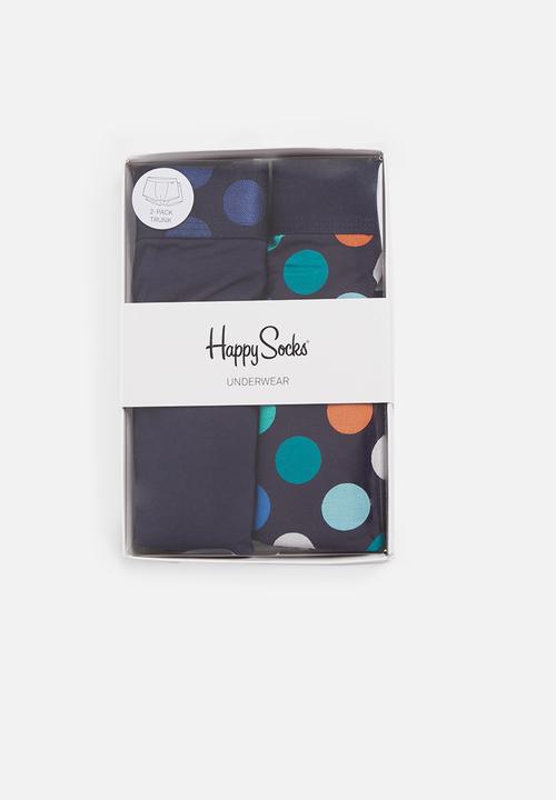Happy Socks - 2-Pack big dot trunk - navy