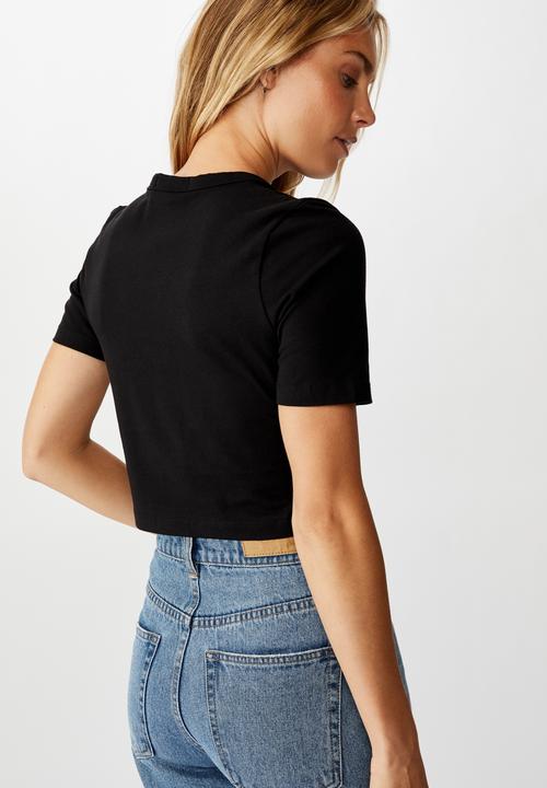 Cotton On - Drew henley tee - black