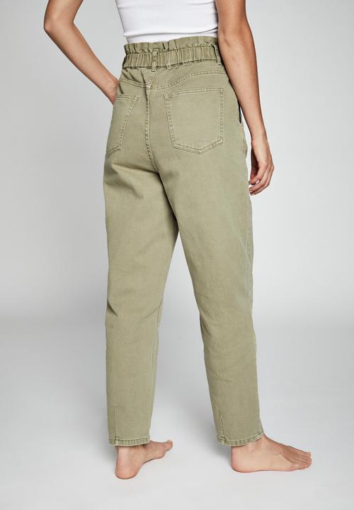 Cotton On - Paperbag jeans - tea