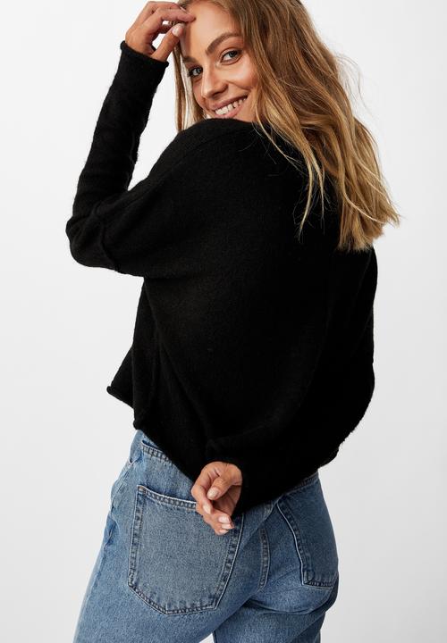 Cotton On - Slouchy fine pullover - black