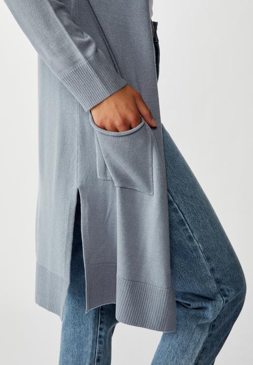 Cotton On - Francie lightweight longline cardi - tradewinds