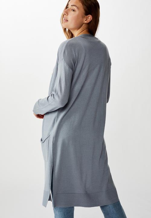 Cotton On - Francie lightweight longline cardi - tradewinds