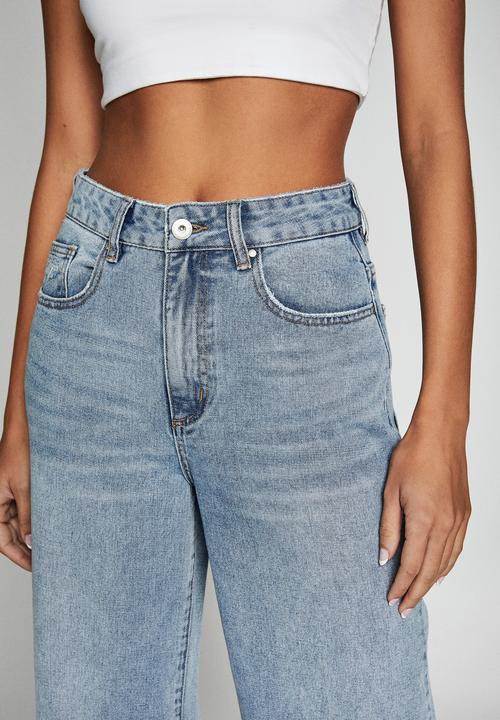 Cotton On - Wide leg cropped jean - blue