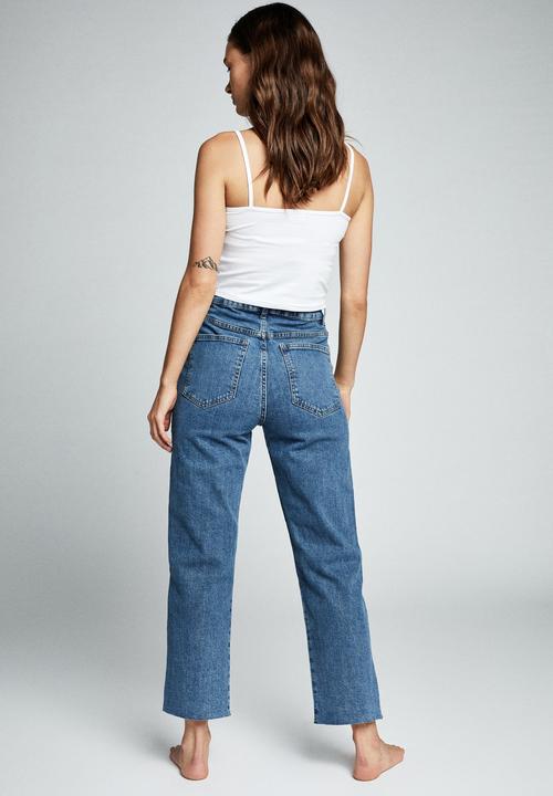 Cotton On - Straight stretch jean - berkely blue rips