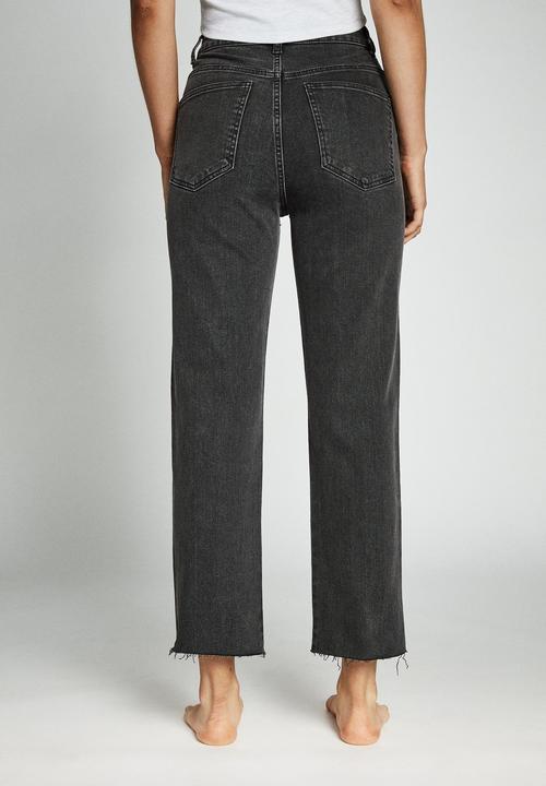 Cotton On - Straight stretch jean - stonewash black
