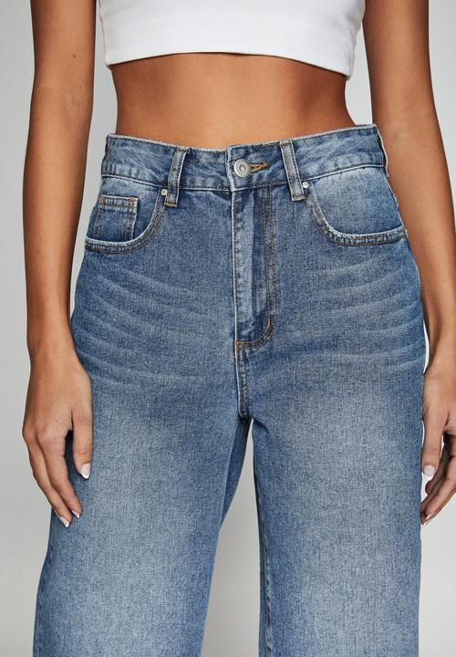 Cotton On - Wide leg cropped jean - blue