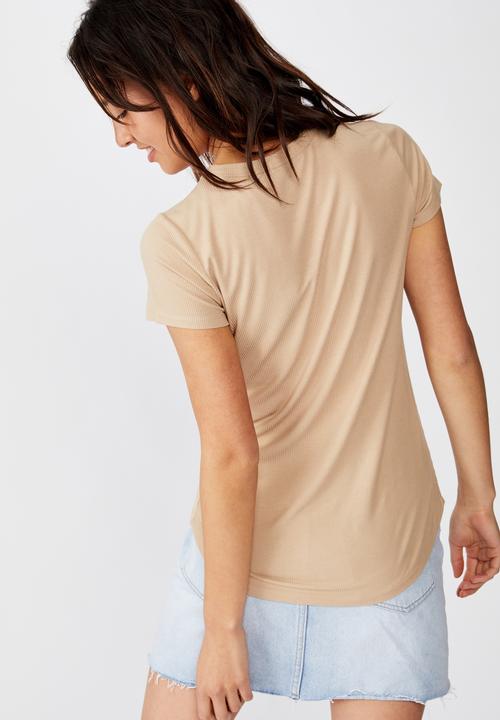 Cotton On - The girlfriend tee - beige
