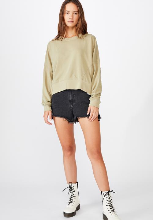Cotton On - Hayley seam detail boxy crew - tea