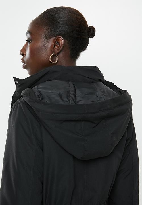 Jacqueline de Yong - Erica x-long padded jacket - black