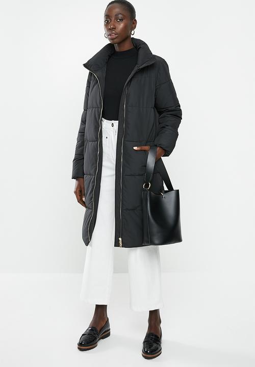 Jacqueline de Yong - Erica x-long padded jacket - black