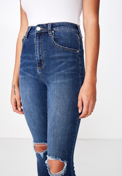 Cotton On - High rise cropped skinny jean - berkley blue 
