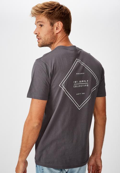 Cotton On - Tbar urban T-shirt - charcoal 