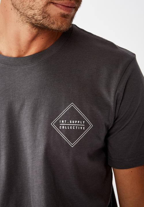Cotton On - Tbar urban T-shirt - charcoal 