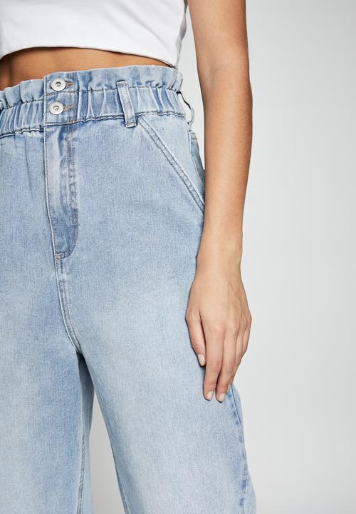 Cotton On - Paperbag jean - brooklyn blue