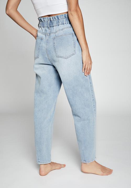 Cotton On - Paperbag jean - brooklyn blue