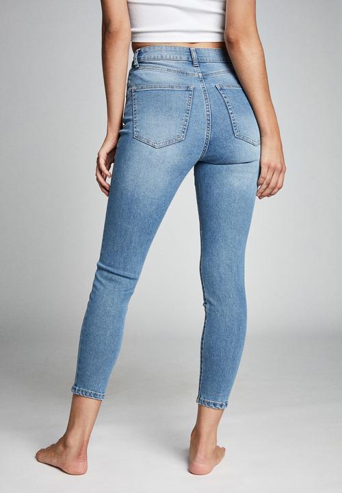 Cotton On - High rise cropped skinny jean - venice blue