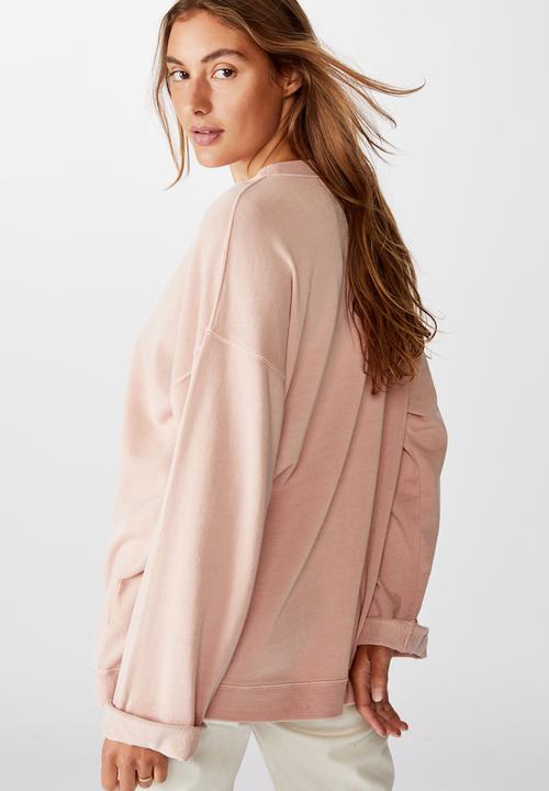 Cotton On - Lola long sleeve tunic crew - misty rose