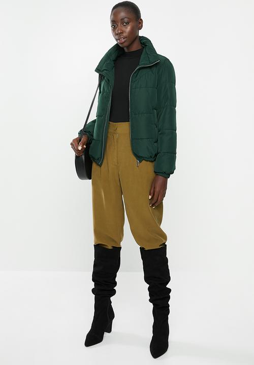 Jacqueline de Yong - Fleur padded jacket - green