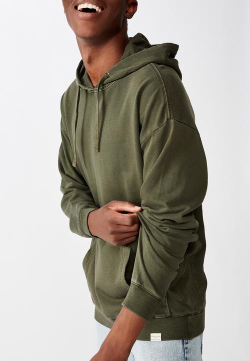 Cotton On - Pigment dyed oversized pullover - khaki
