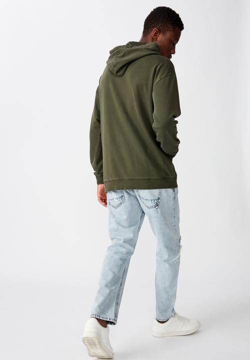 Cotton On - Pigment dyed oversized pullover - khaki