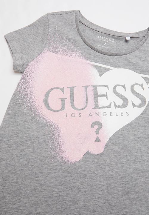 GUESS - Faded heart guess tee - grey