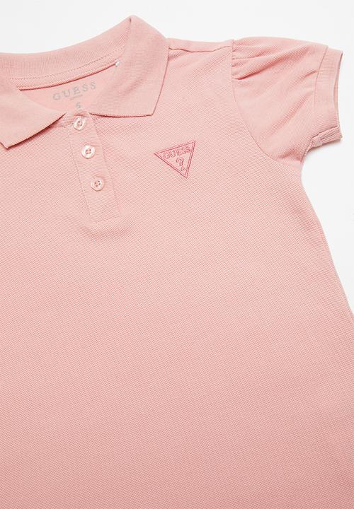 GUESS - Short sleeve classic guess golfer - pink