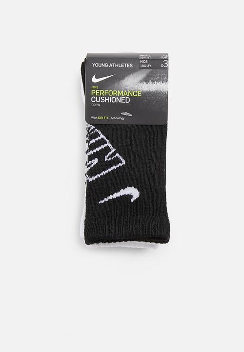 Nike - Nike air crew 3 pack - black & white