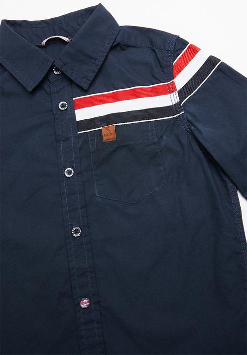SOVIET - Carlow long sleeve roll shirt - navy