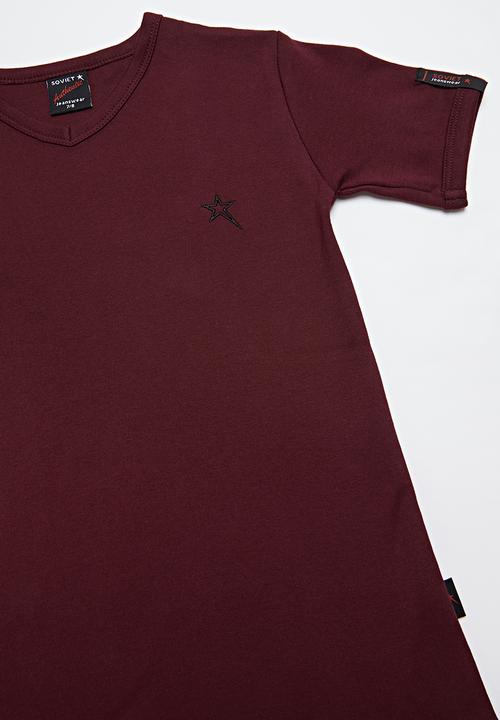 SOVIET - Bolt evo short sleeve muscle tee - burgundy