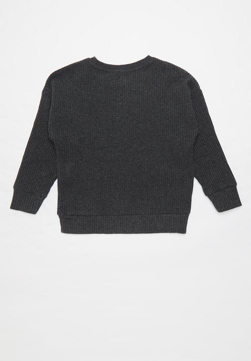Cotton On - Suki slouch crew - charcoal