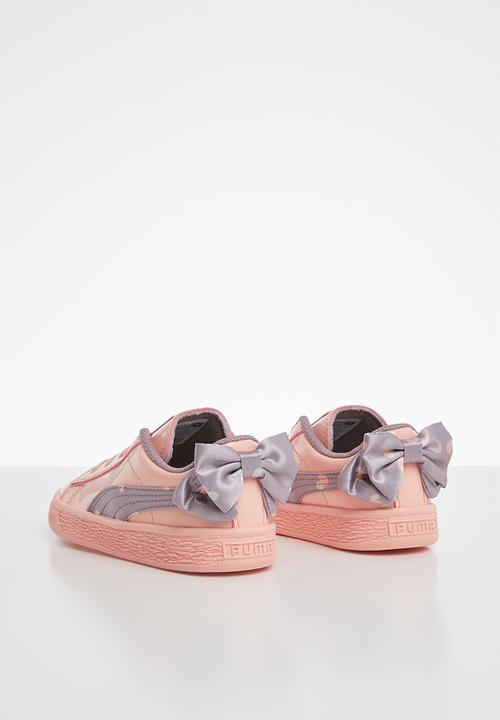 PUMA - Basket bow dots ac infant - peach & purple