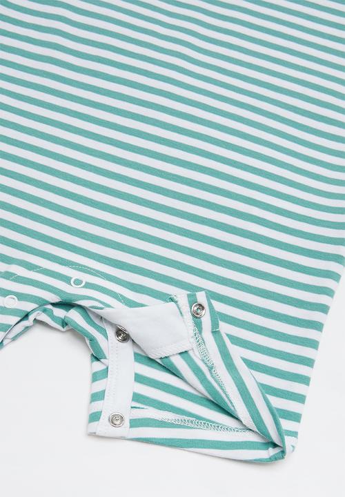 Cotton On - The short sleeve romper - blue & white 