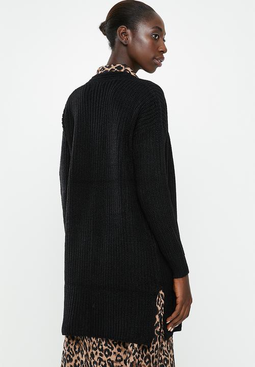 Brave Soul - Long length cardi - black