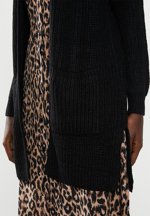 Brave Soul - Long length cardi - black