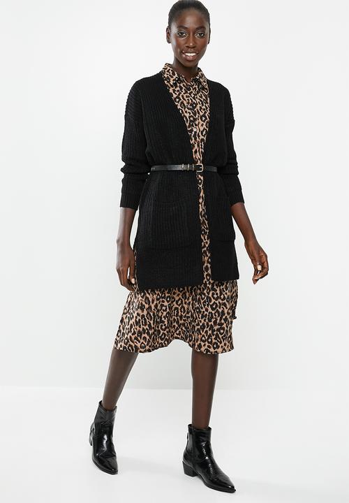 Brave Soul - Long length cardi - black