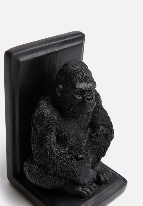 H&S - Gorilla book ends - black