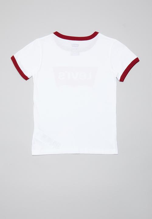 Levi’s® - Levi's girls retro ringer tee - white