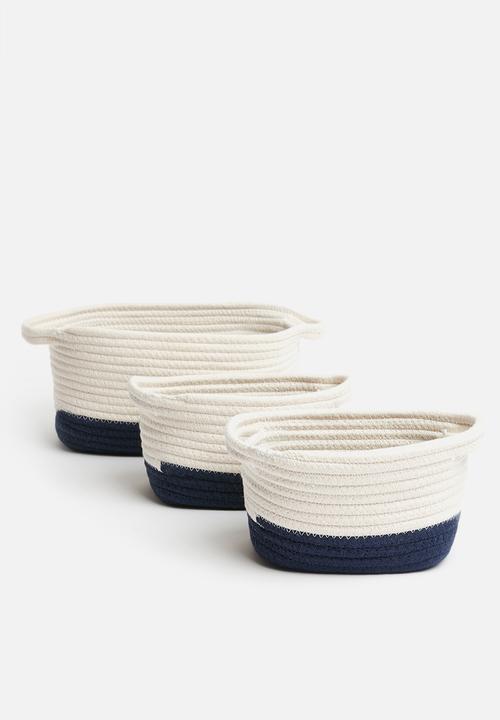 H&S - Rope storage set of 3 - navy