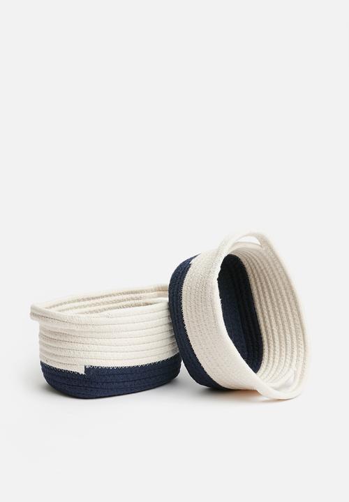 H&S - Rope storage set of 3 - navy