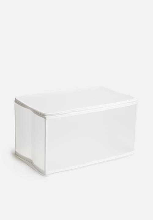 Storage Solutions - Zipper clear storage box - white
