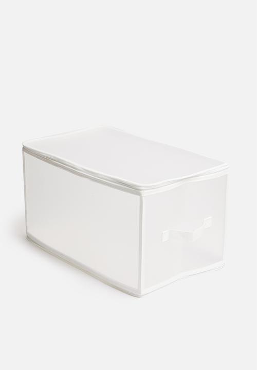 Storage Solutions - Zipper clear storage box - white