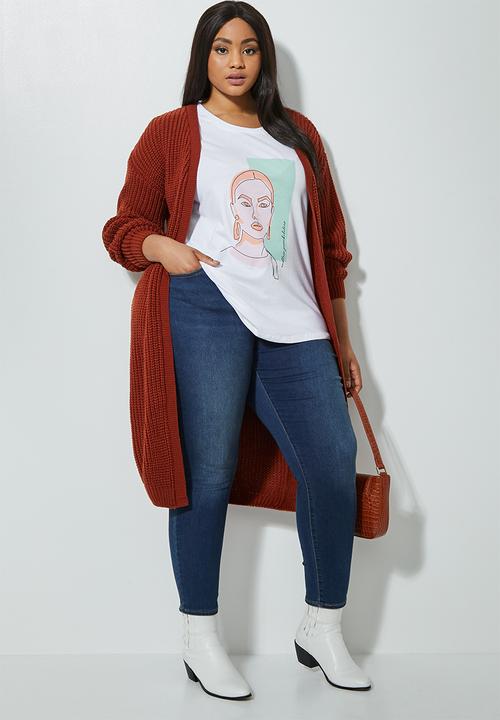 Superbalist - Plus printed tee - white
