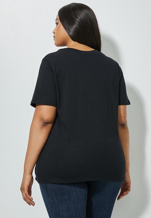 Superbalist - Plus printed tee - black