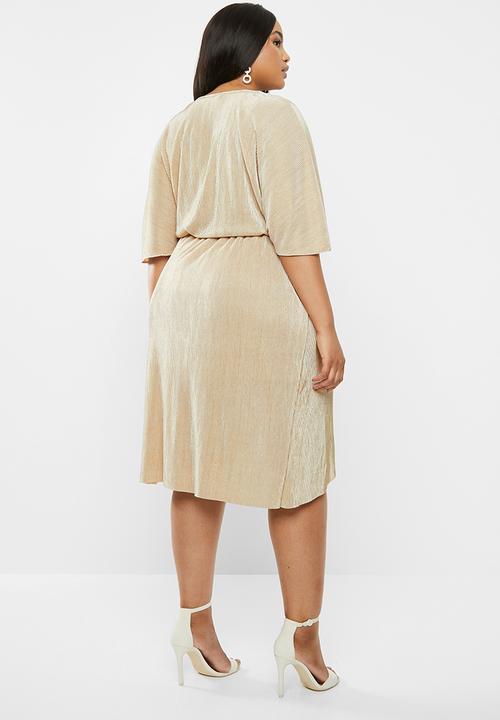 Vero Moda - Plus dagny 2/4 dress - beige 