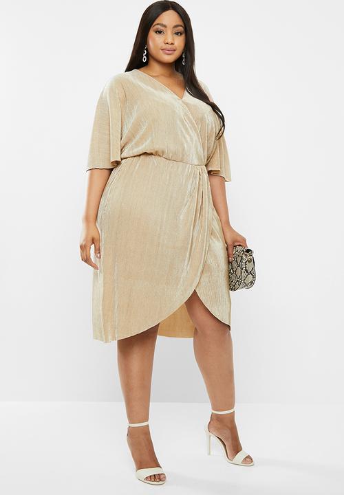 Vero Moda - Plus dagny 2/4 dress - beige 