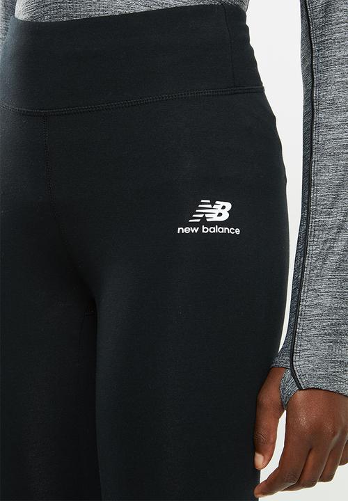 New Balance  - Essential stacked logo legging - black