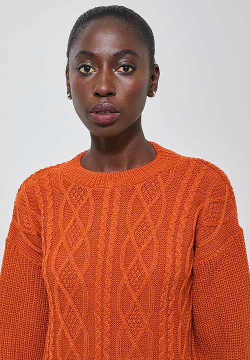 Superbalist - Cable knit jumper - orange