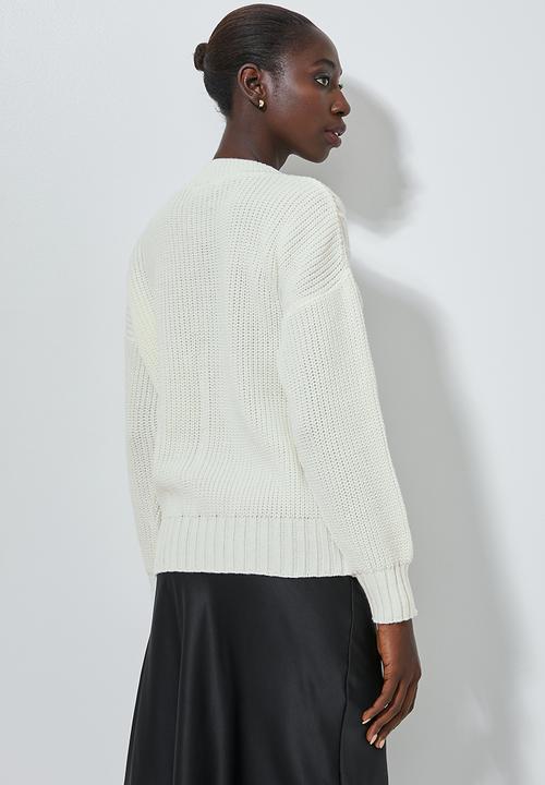 Superbalist - Cable knit jumper - cream