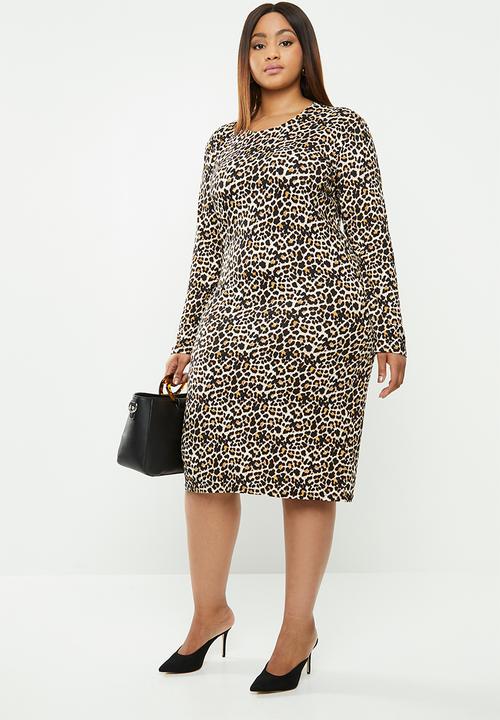 edit Plus - Bodycon dress - black & brown